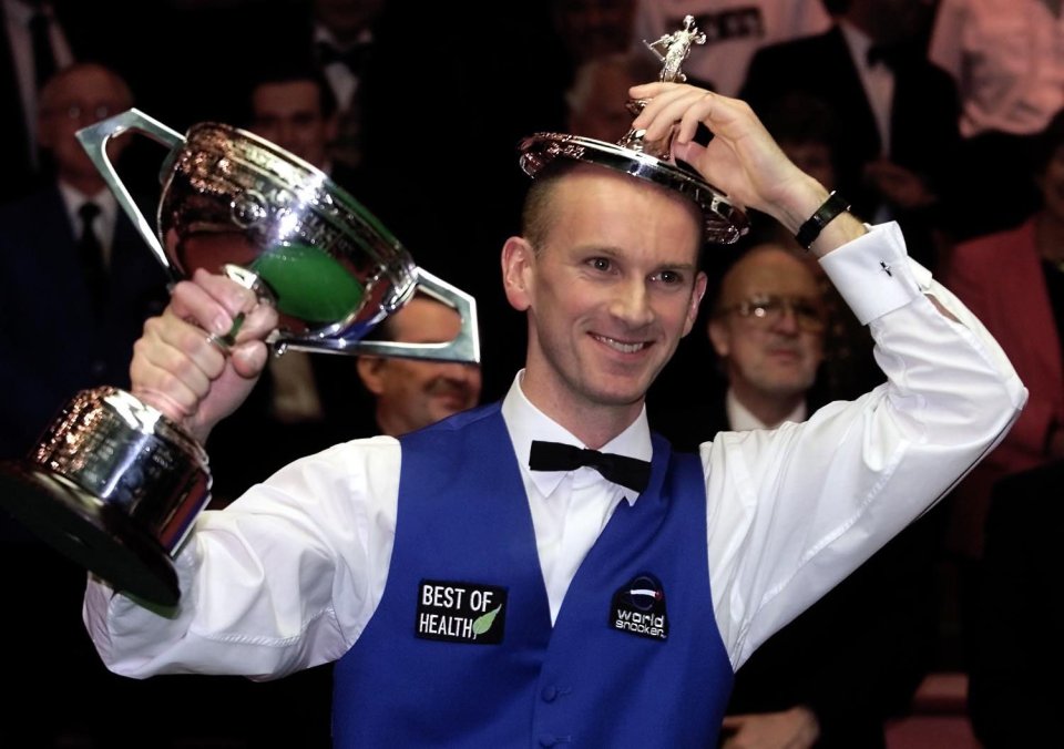  Ebdon won snooker's top prize in 2002 but has suffered with chronic neck pain