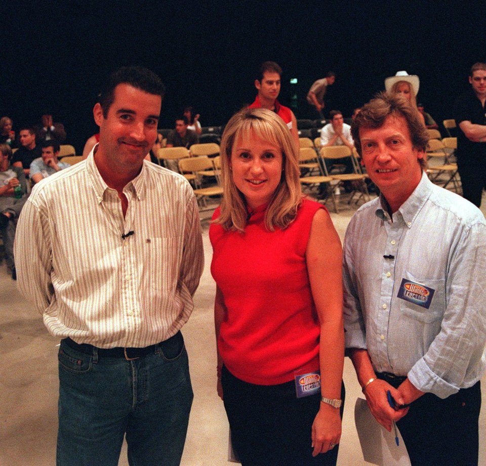  Nicki was a judge on Popstars in 2001, where Myleene found fame in Hear'say. Nicki pictured with fellow judges Paul Adams and Nigel Lythgoe