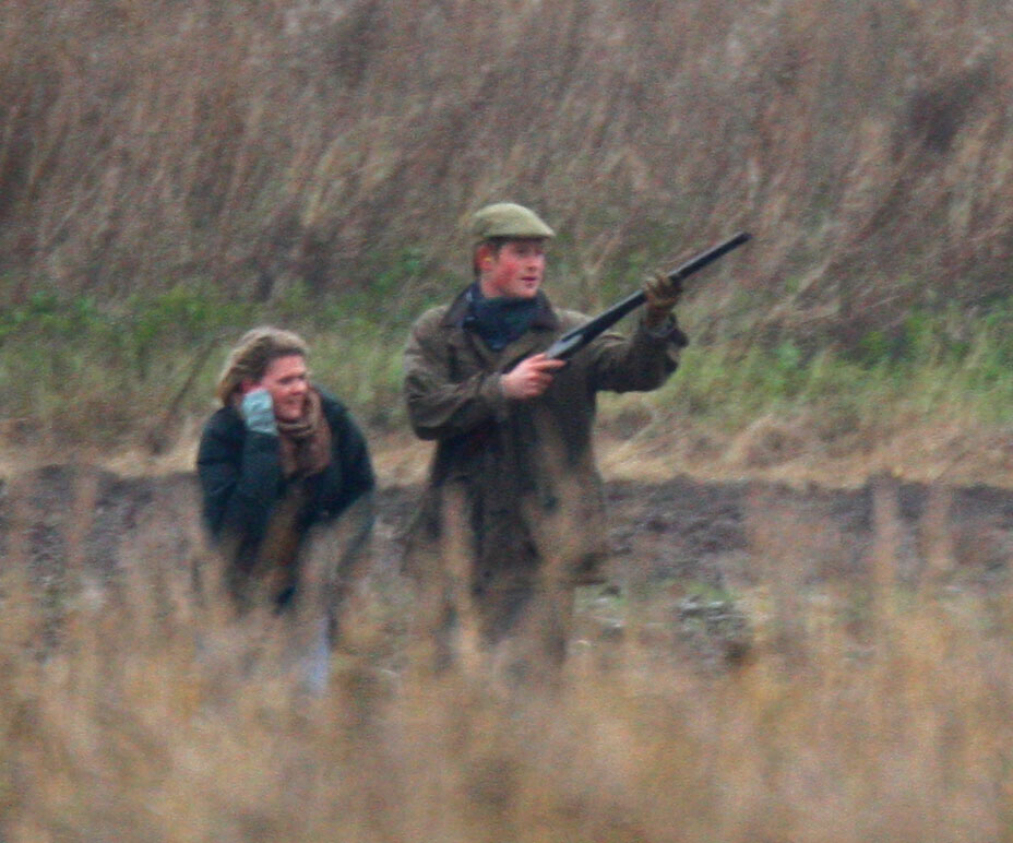  Harry at a royal shoot at Sandringham, Norfolk in 2008