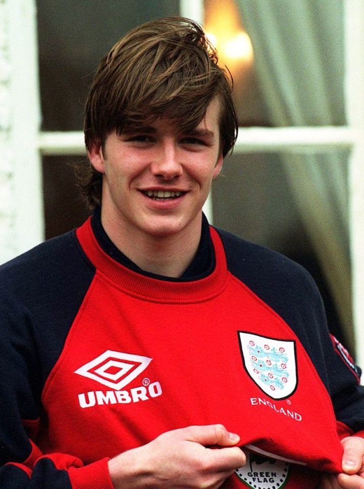  Beckham had a full head of hair in 1996