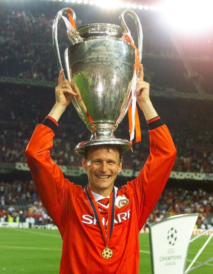 Sheringham scored the equaliser as Manchester United won the Champions League 21 years ago to complete the treble