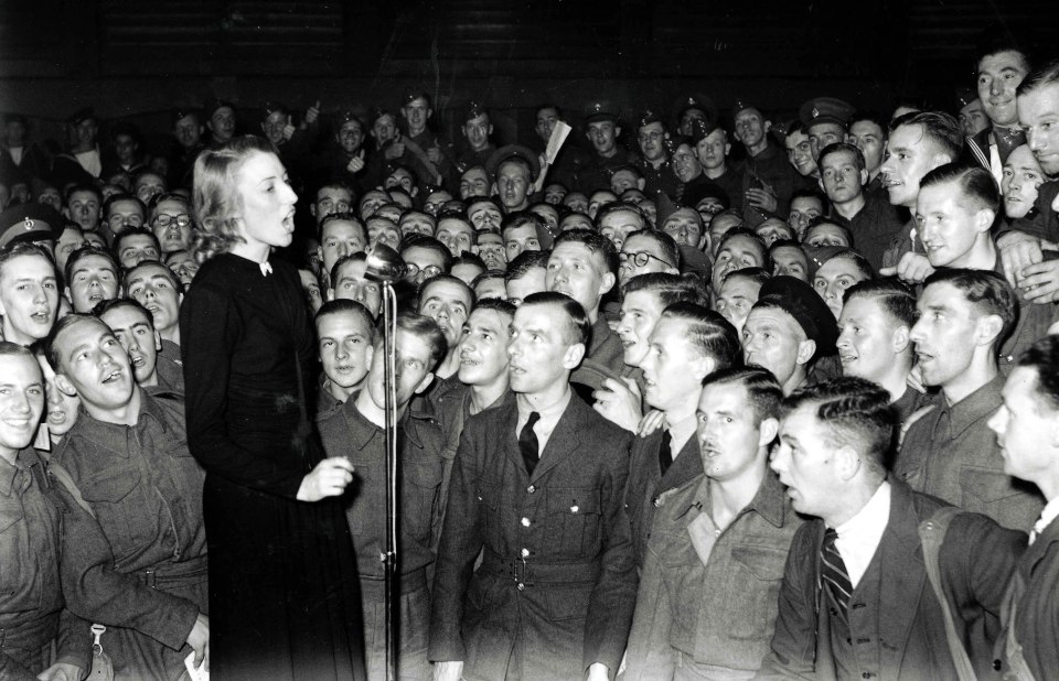  Dame Vera entertains the troops during the war