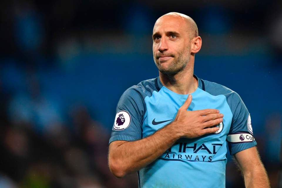  Pablo Zabaleta is considered a legend at Man City