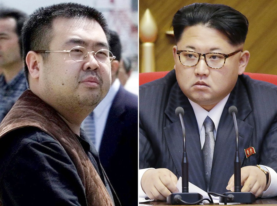  The scene was based on the real life murder in 2017 of North Korean leader Kim Jong-un's brother Kim Jong-nam (left)