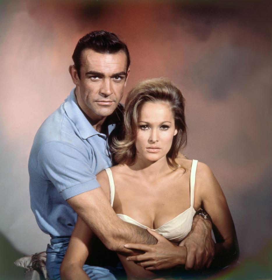  Swiss Ursula as Honey Ryder to Sean Connery’s 007 in first Bond movie Dr No