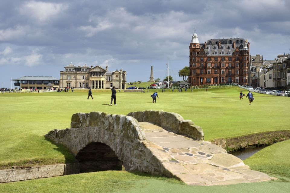  The stunning apartment, in the penthouse of the building on the right, overlooks the 18th at St Andrews