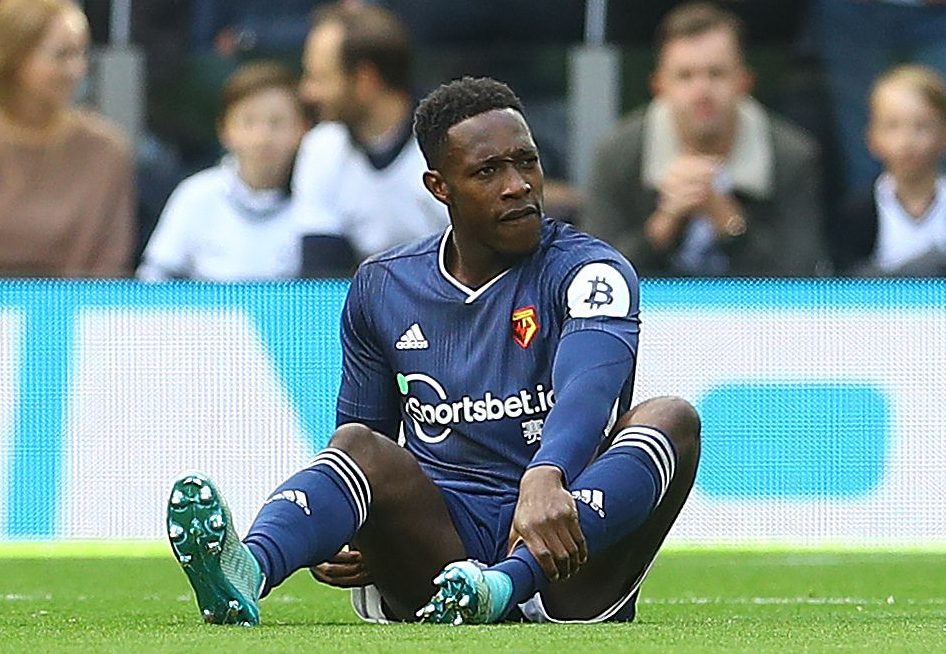  Danny Welbeck was injured after just two minutes at Tottenham earlier this season