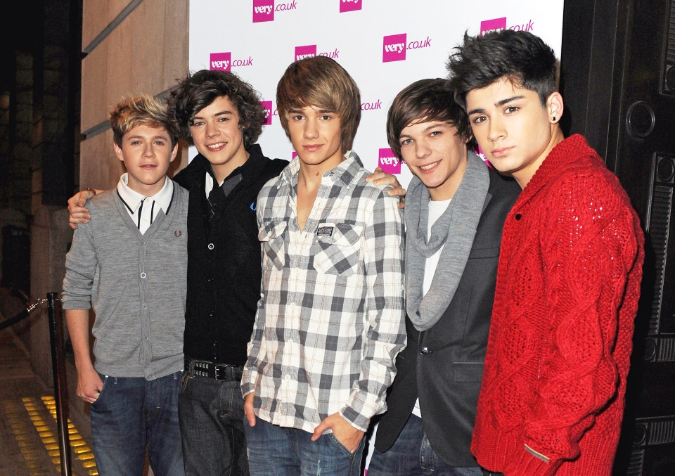 One Direction were (L-R) Niall Horan, Harry Styles, Liam, Louis Tomlinson and Zayn Malik