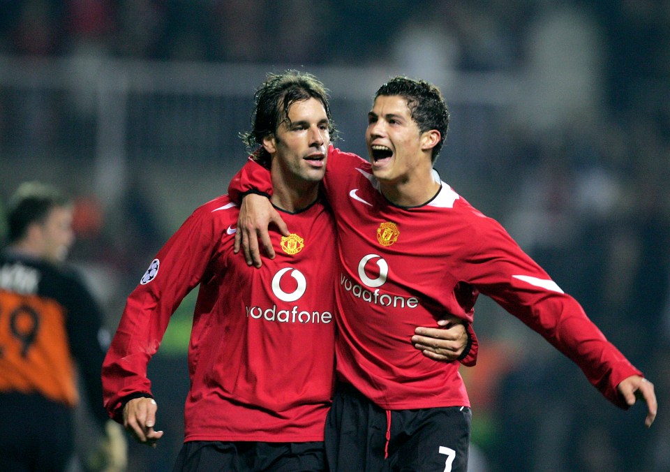 Cristiano Ronaldo and Ruud van Nistelrooy spent three seasons together at Old Trafford