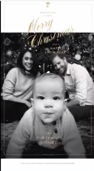  The seventh in line to the throne had a starring role on the couple's Christmas card