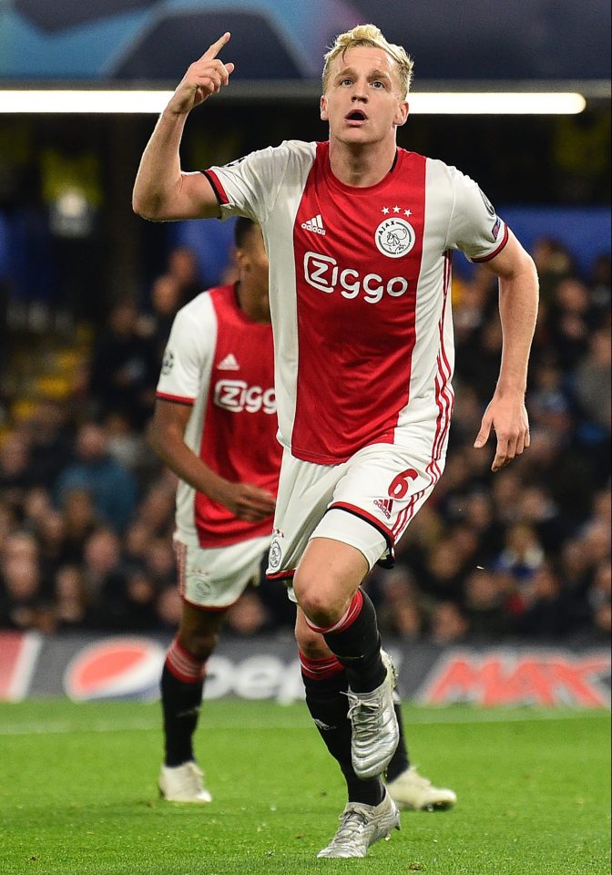 Real Madrid are favourites to land Ajax star Donny van de Beek, ahead of Man Utd, Newcastle and Everton