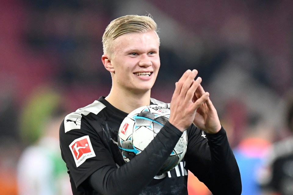  On his debut against Augsburg Haaland scored a hat-trick in just 23 minutes