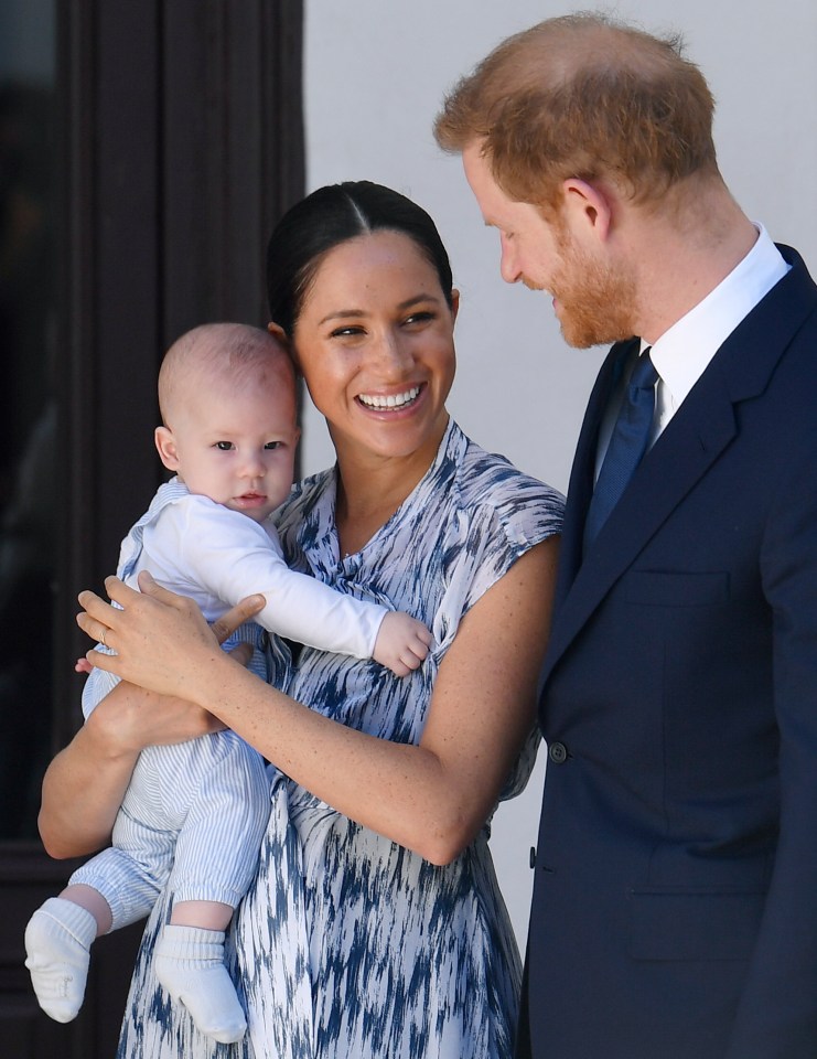 Harry was behind the camera, filming his wife Meghan reading to their son