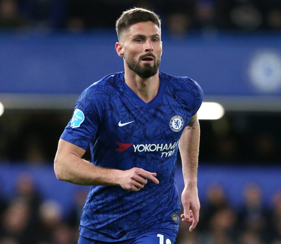  Olivier Giroud signed for the Blues from Arsenal in January 2018