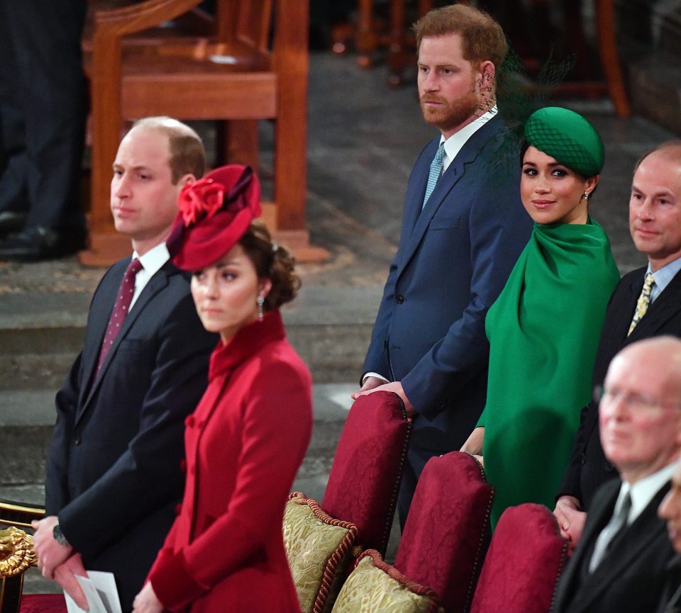  The Cambridges and the Sussexes in one of Harry and Meghan's last official appearances as working royals