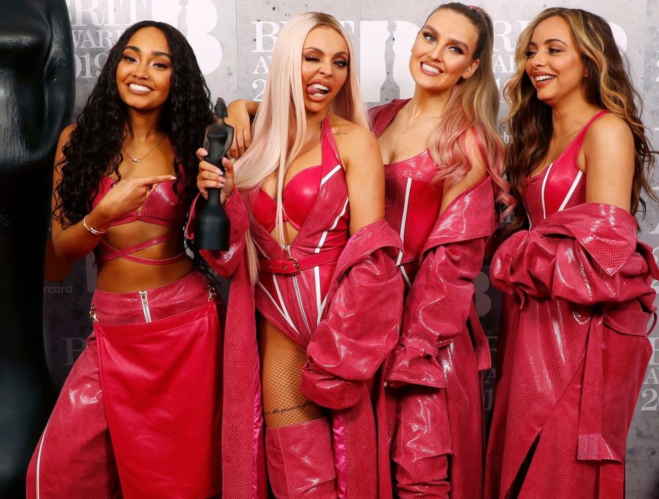  The singer with her Little Mix bandmates, from left: Leigh-Anne Pinnock, Jesy Nelson, Perrie Edwards