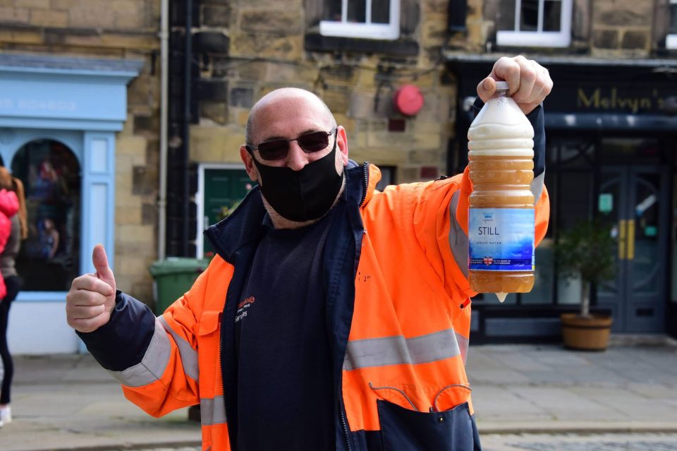  Beer-lovers queued armed with plastic bottles after a brewery vowed to give away 3,500 pints