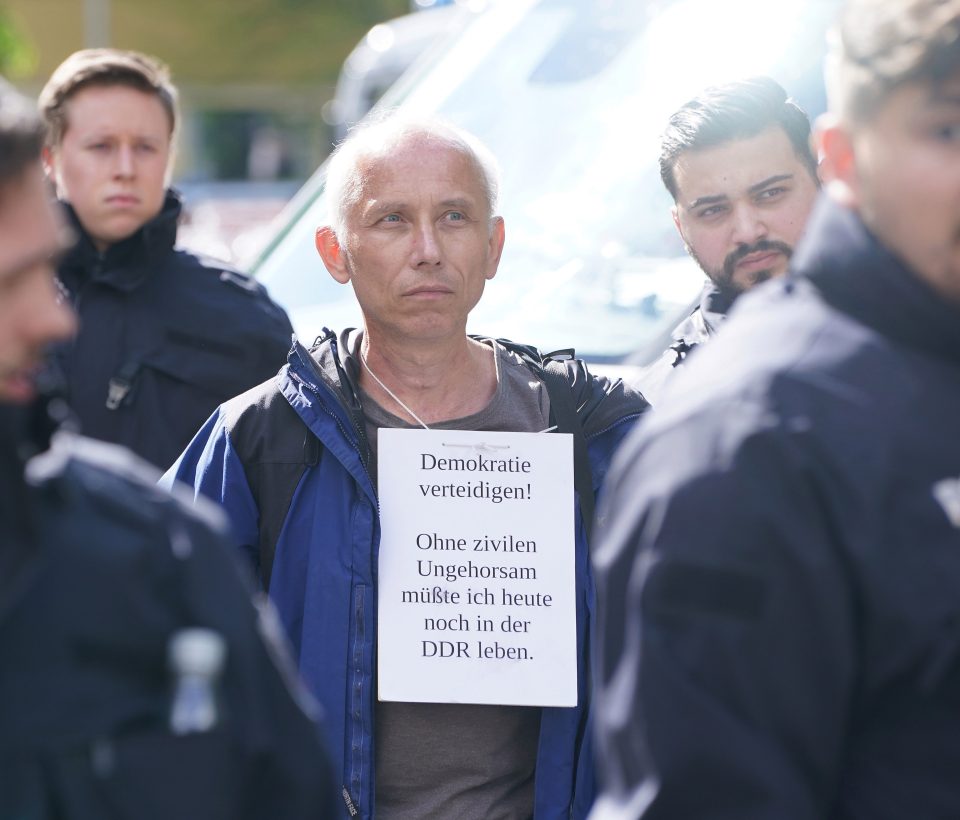  May Day protests are taking place across Germany today, though as gatherings are limited by authorities to a maximum of 20 people per gathering due to coronavirus lockdown measures