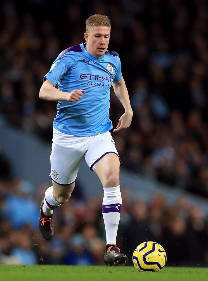  De Bruyne, 28, has chipped in with nine goals and 19 assists in 35 games this season