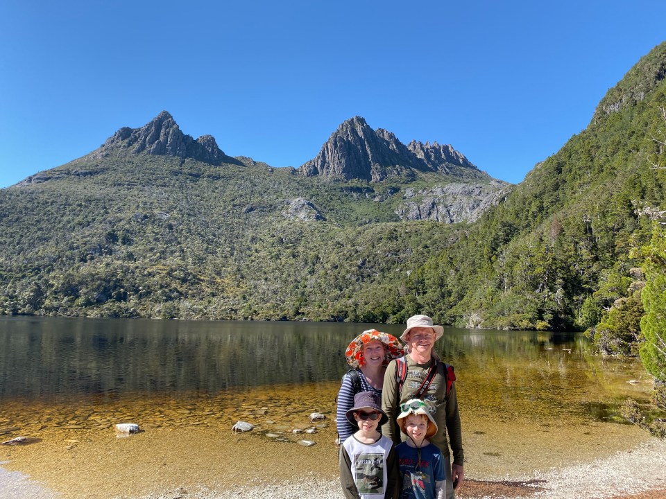  When he first noticed the spot he said his wife Louise also said it looked strange. Louise and Rob are pictured above with their children