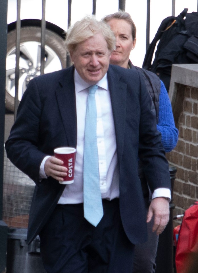 Prime Minister Boris Johnson was also spotted with a Costa coffee