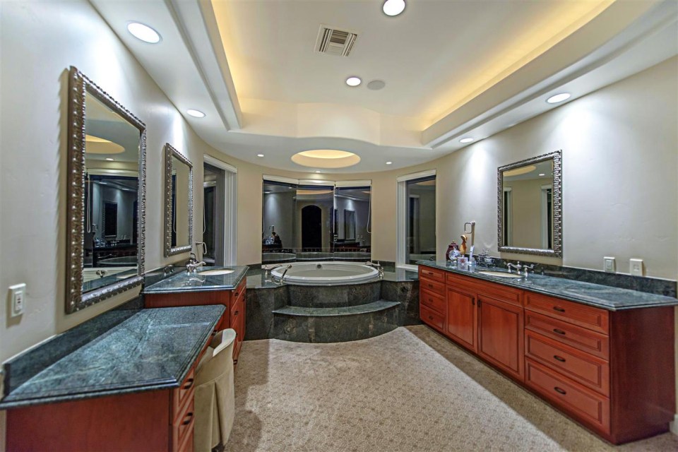 The property features six bathrooms