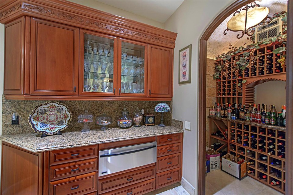 Theres a separate room that acts as a wine cellar