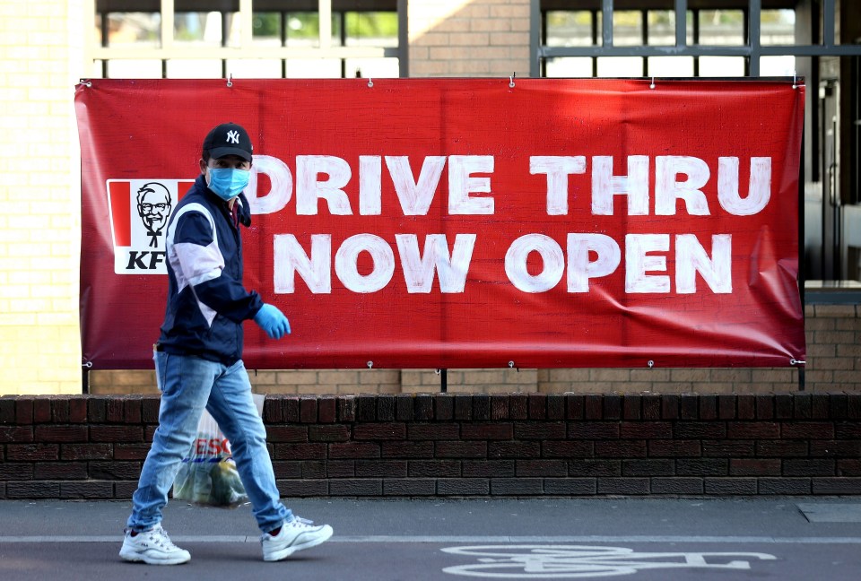 Pictured outside a KFC in Leyton, east London, the chain claim to be opening branches in a ‘responsible way’