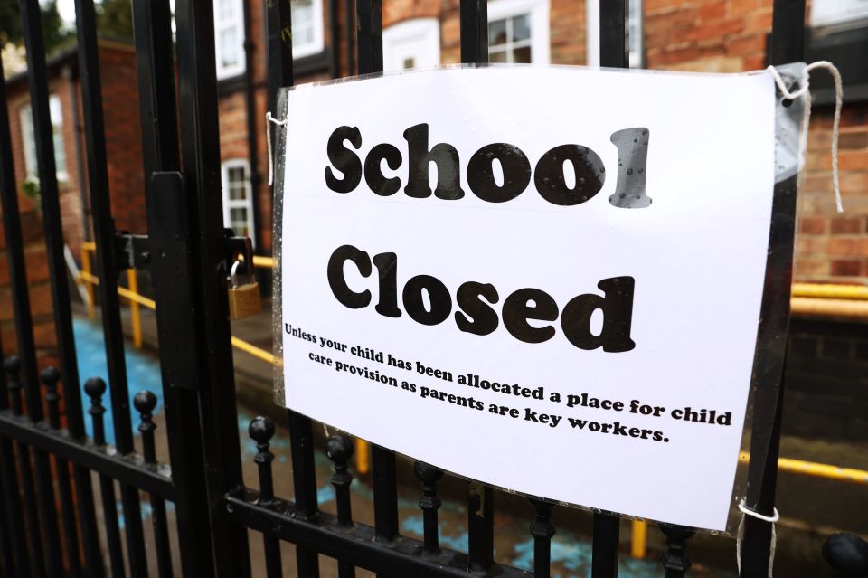  Signage outside the closed West Bridgford Infants School in Nottingham