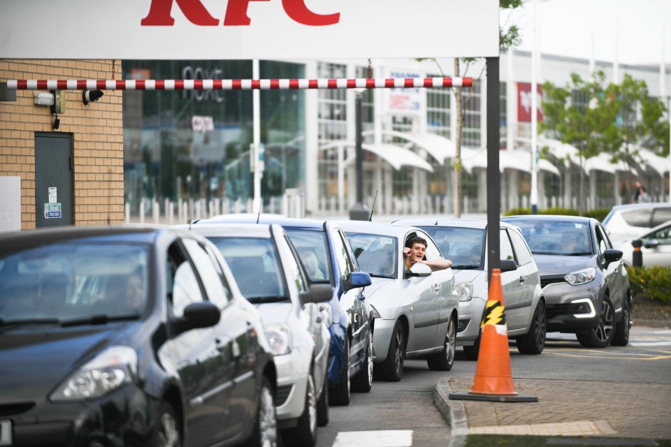 In Swansea, one man filmed the queues from his apartment window, calling the traffic ‘bonkers’