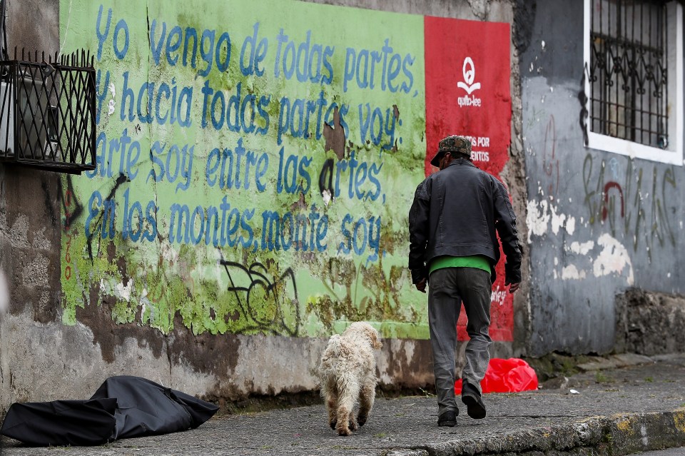  A man's body was found lying in the street in Quito, Ecuador, earlier this month