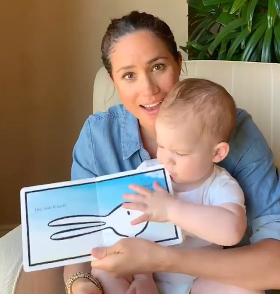  Harry posted a video of Meghan reading 'Duck! Rabbit!' to Archie on his birthday