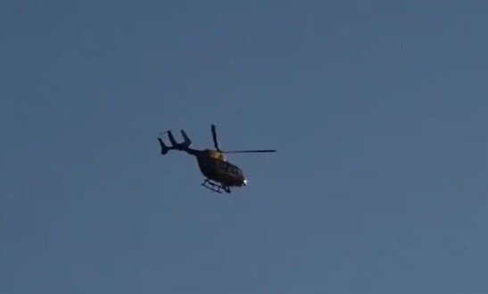  A police helicopter was seen searching for the suspect earlier this evening