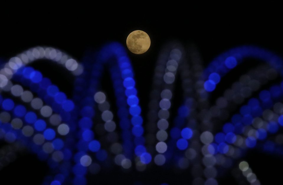  The Full Moon lights up the sky in Aydin, Turkey