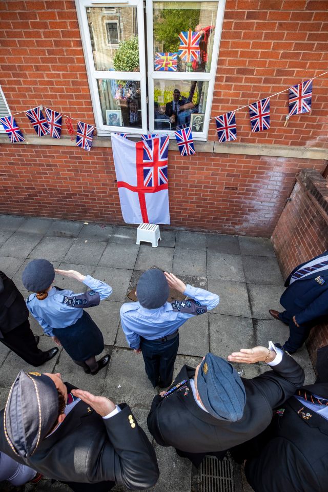  The special salute came from Royal British Legion members and RAF air cadets