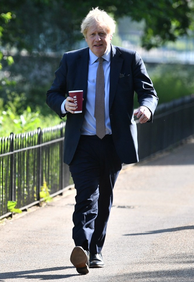  The PM was pictured in St James' Park today ahead of his big announcement tomorrow