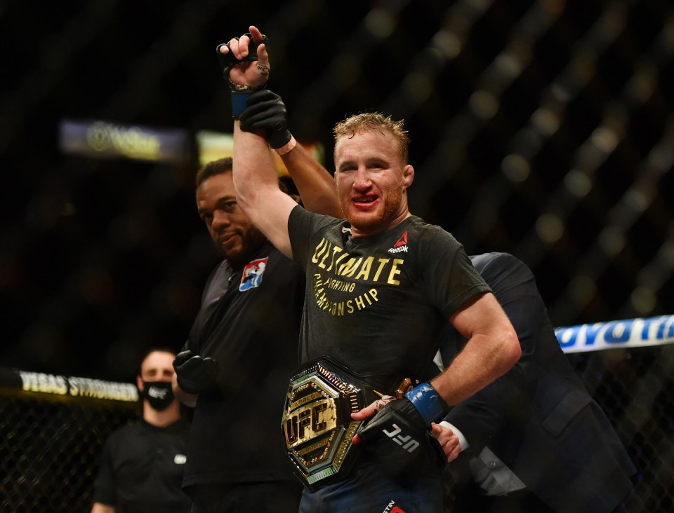  Gaethje produced a stunning performance to land the interim title