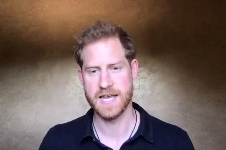 Prince Harry also did a video from what appears to be the inside of his LA mansion when he delivered a message about the Invictus games