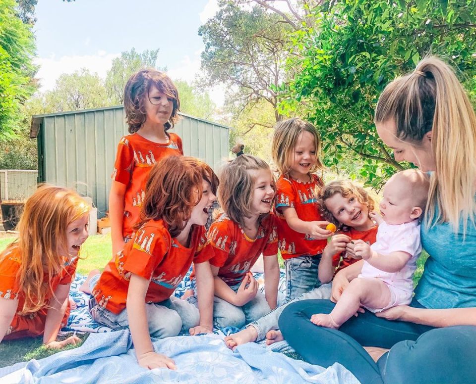  The Aussie mum has an Instagram page dedicated to her large brood and often shares photos of her kids