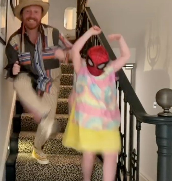  His daughter wore a Spider-Man mask