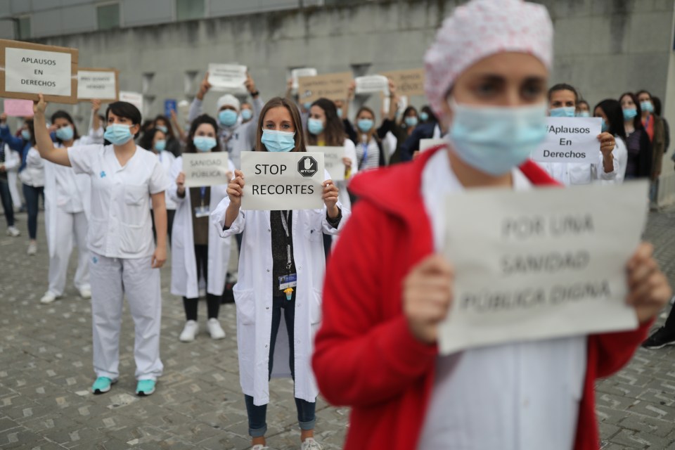  Medical staff protest against government cuts this week