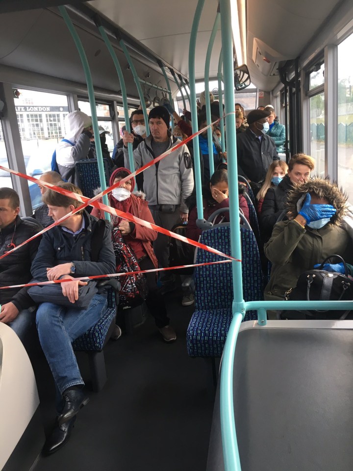  Brits packed onto buses and train after being told they can if they cannot work from home