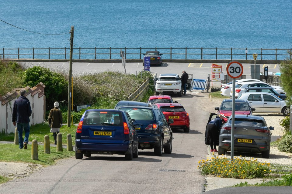 Crowds of tourists descended on West Bexinton Dorset, a popular beauty spot