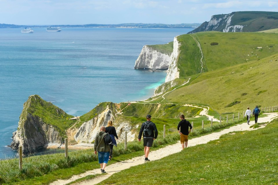 Nature lovers flocked to Durdle Door in Dorset