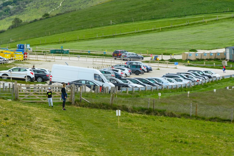 Car parks in scenic Durdle Door were full