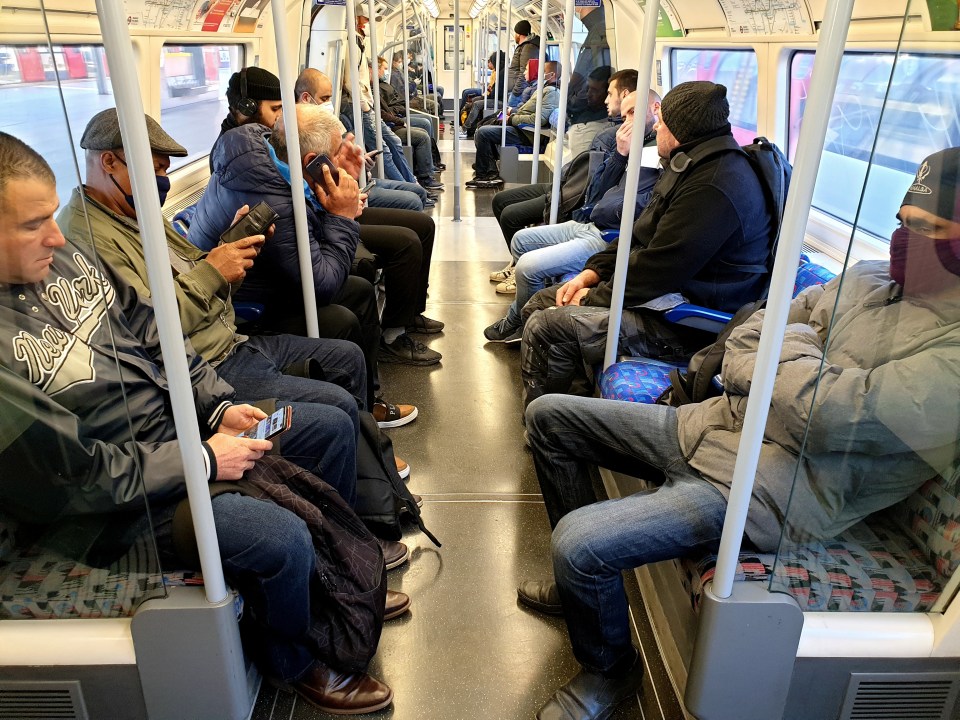  People were unable to keep a seat free between them as they travelled to work