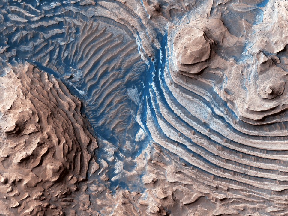 Sedimentary rock at the Meridiani Planum region, near the Martian equator