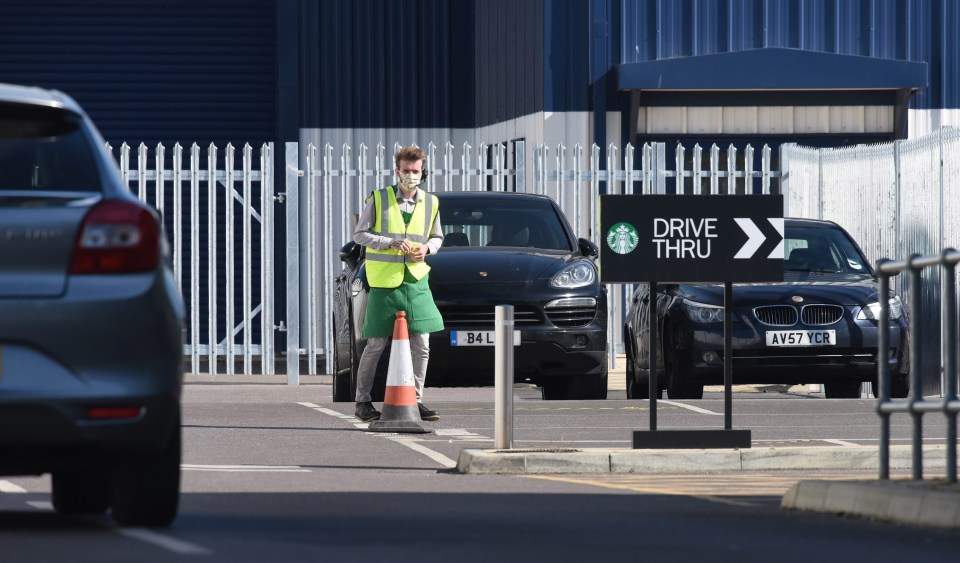 Customers must social distance when collecting their orders and staff must wear masks