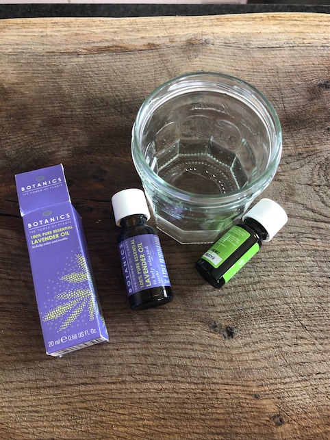 She mixes lavender and eucalyptus oils from Boots to get the perfect scent