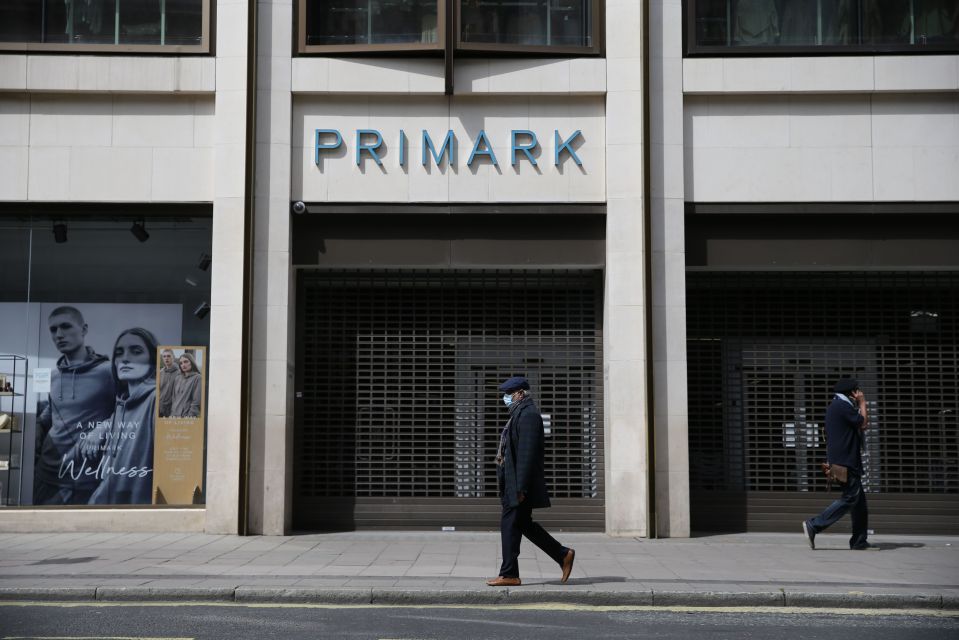  Most shops have been closed since March 23. An empty Primark pictured in Oxford Street on May 14